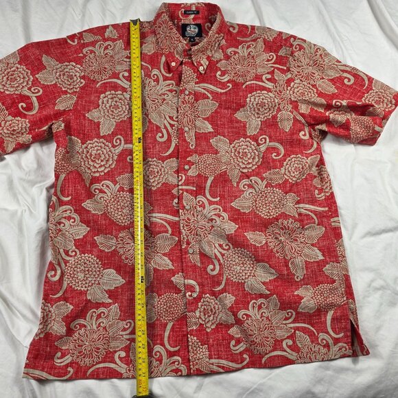 Reyn Spooner Kloth Mens Size XL Red Floral Button Front Shirt Aloha Hawaiian - Picture 8 of 9